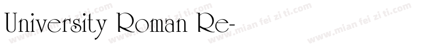 University Roman Re字体转换
